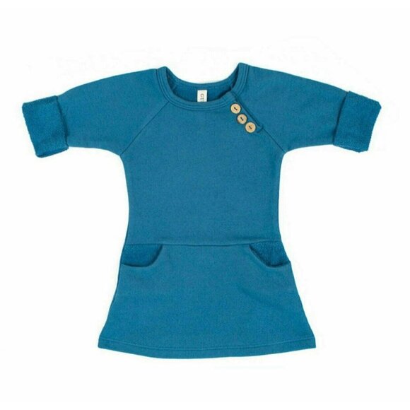 Gus + Steel Button Pocket Dress Blue NWT - Picture 1 of 2